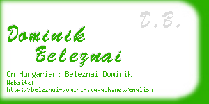 dominik beleznai business card